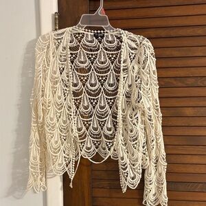 Cream Crochet Top